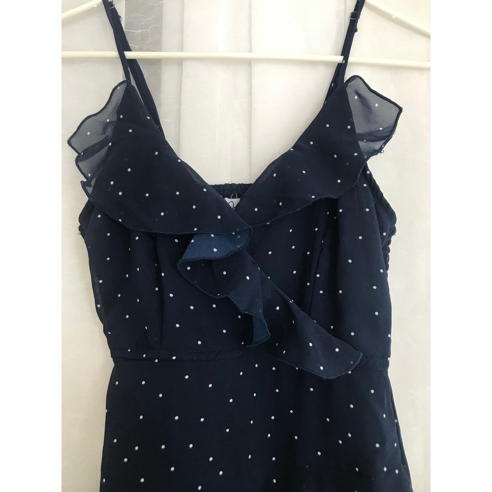 Jopna Navy Blue Polka Dot Ruffle Tiered Mini Dress with built in Shorts
Sm - Picture 5 of 5